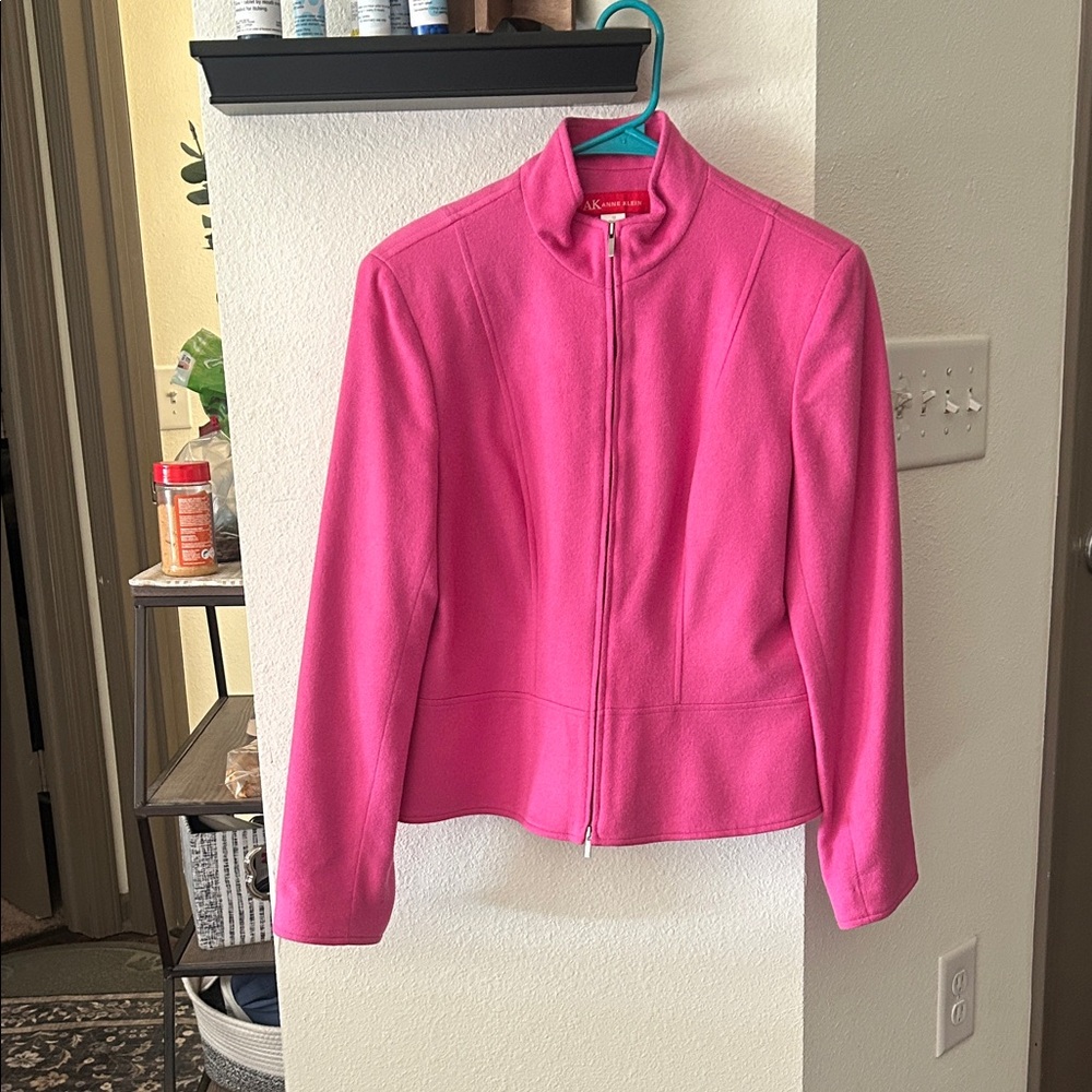 Pink Wool Blazer Jacket